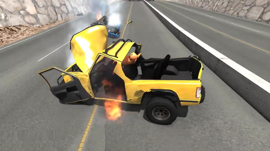 赛车游戏 小汽车从高坡冲下路口撞车6744167204306027015视频