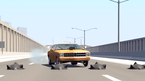 暗藏在高速路的危险 汽车经过纷纷遭殃 拟真车祸模拟游戏