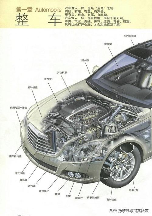 汽车发动机高清分解图图片