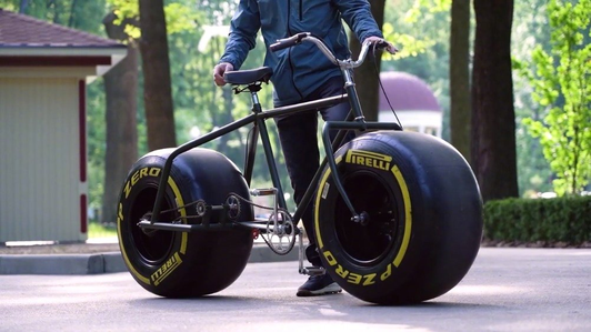 给自行车换F1轮胎，这你受得了吗？视频1