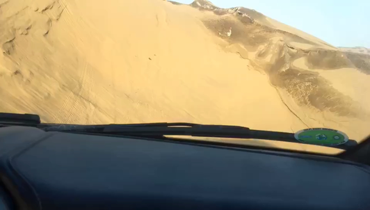 雪后的库布齐沙漠视频1