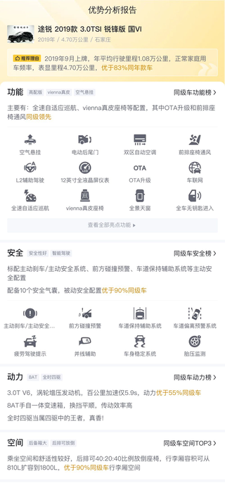 石家庄车源 2019款途锐 3.0T锐锋版 国VI 车况检测图22