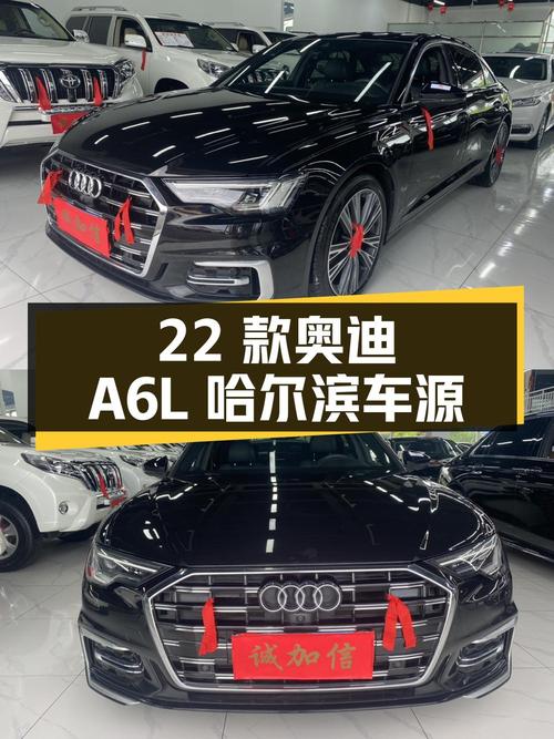 28.88万的 2022款奥迪A6L，黑色中大型轿车，哈尔滨车源