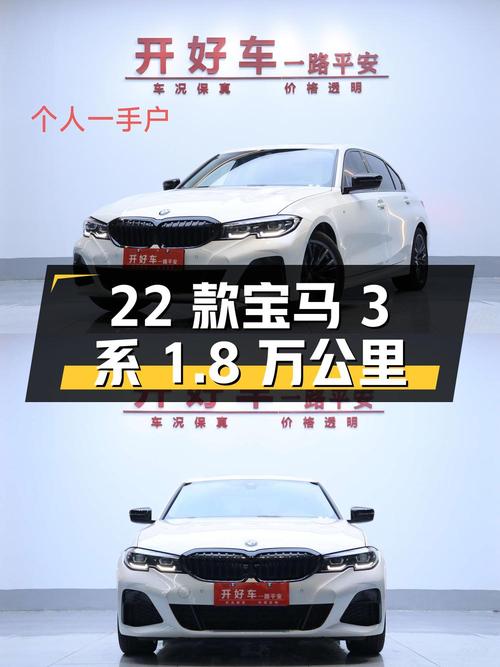24.8万的 2022款宝马 3系，1.8万公里白色曜夜套装，武汉车源