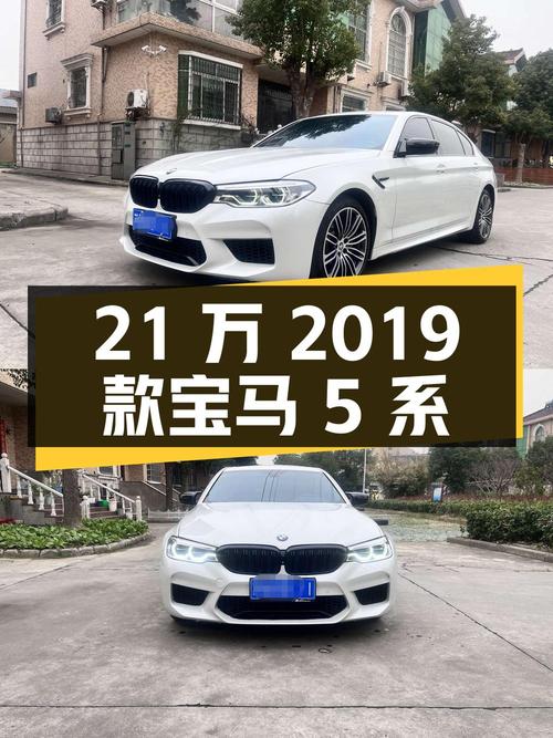 21万的 2019款宝马 5系，10万公里白色中大型轿车