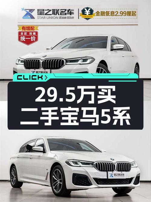 29.5万的 2022款宝马 5系，白色3.83万公里0过户