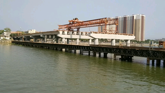 阳春市漠阳江大桥2020年元旦前能通车吗？请看11月份施工进度！视频1