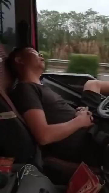 大货车司机累了睡会儿视频1