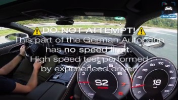 2019款奥迪A8 55 TFSI德国高速公路测试。视频1